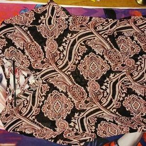 Black and pink blouse